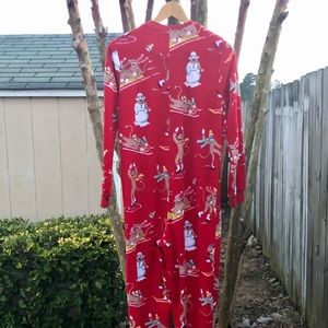Nick & Nora Fleece Sock Ski Monkey Pajama Onesie